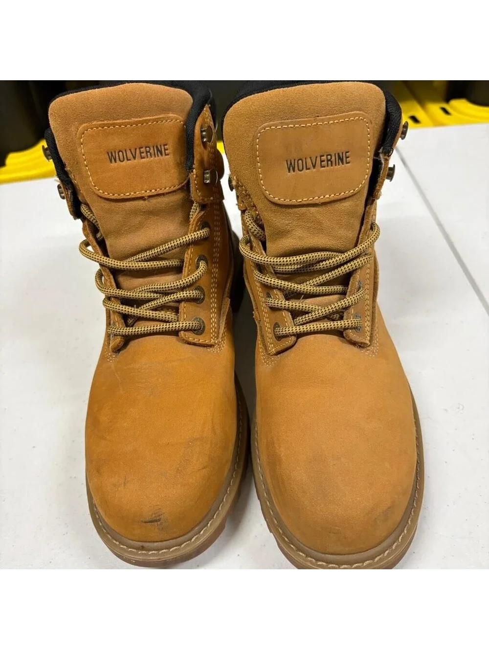 Wolverine Waterproof Work Boots Mens 9.5 M Wheat Leather Safety Toe W10632 EH